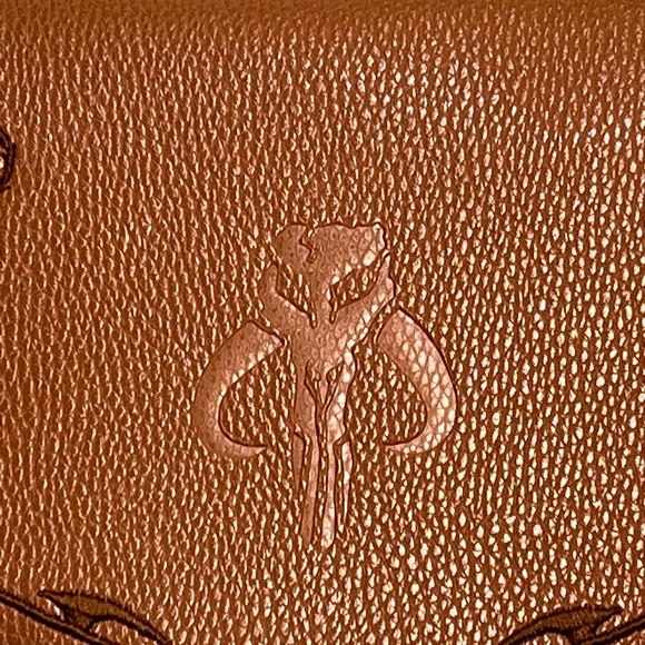 DANIELLE NICOLE X STAR WARS Mandalorian Tan & White Faux Leather Mini Backpack - Picture 2 of 15